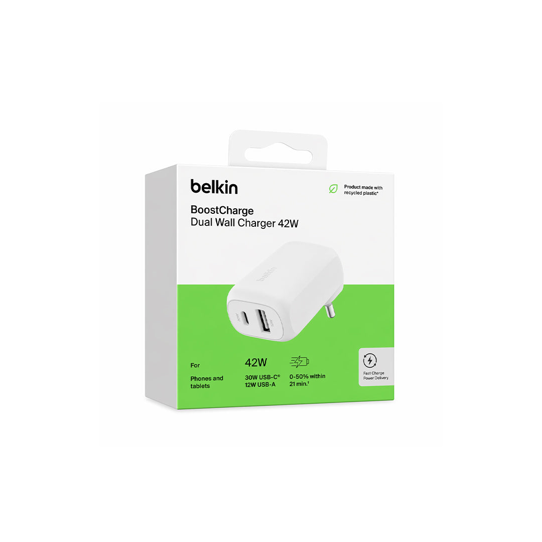BELKIN 42W DUAL WALL CHARGER