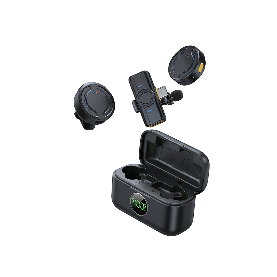 MIC FOR VLOGGING Q81 WIRELESS MIC WITH MAGNETIC & CLIP HIGH QUALITY SOUND
