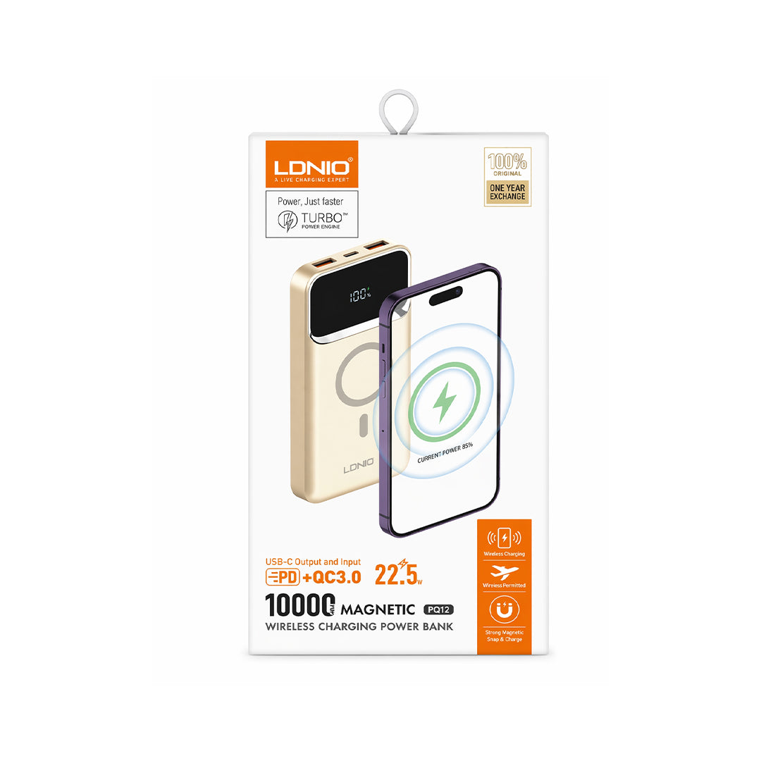 LDINIO WIRELESS POWER BANK 22.5  10000 MAH