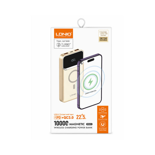 LDINIO WIRELESS POWER BANK 22.5  10000 MAH
