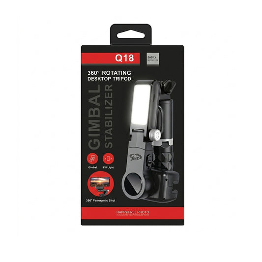 GIMBAL STABILIZERS 360 ROTATION VIDEO HOLDER TRIPOD STAND SMART SHOOTING WITH LIGHT SINGLE GIMBAL FOR MOBILE CAMERA