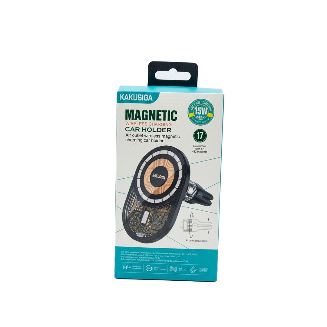 Magnetic Wireless Charging Car Ac Holder 15 W
