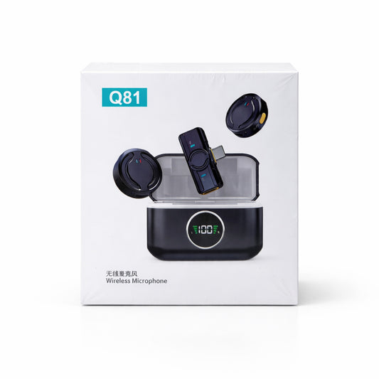 MIC FOR VLOGGING Q81 WIRELESS MIC WITH MAGNETIC & CLIP HIGH QUALITY SOUND
